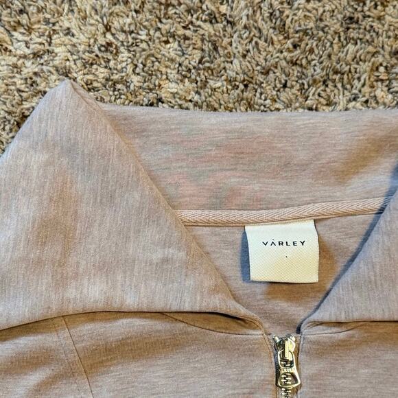 VARLEY Yates Half-Zip Collared Pullover Sweater in Taupe Marl EUC Plus Size 3X - Picture 6 of 11